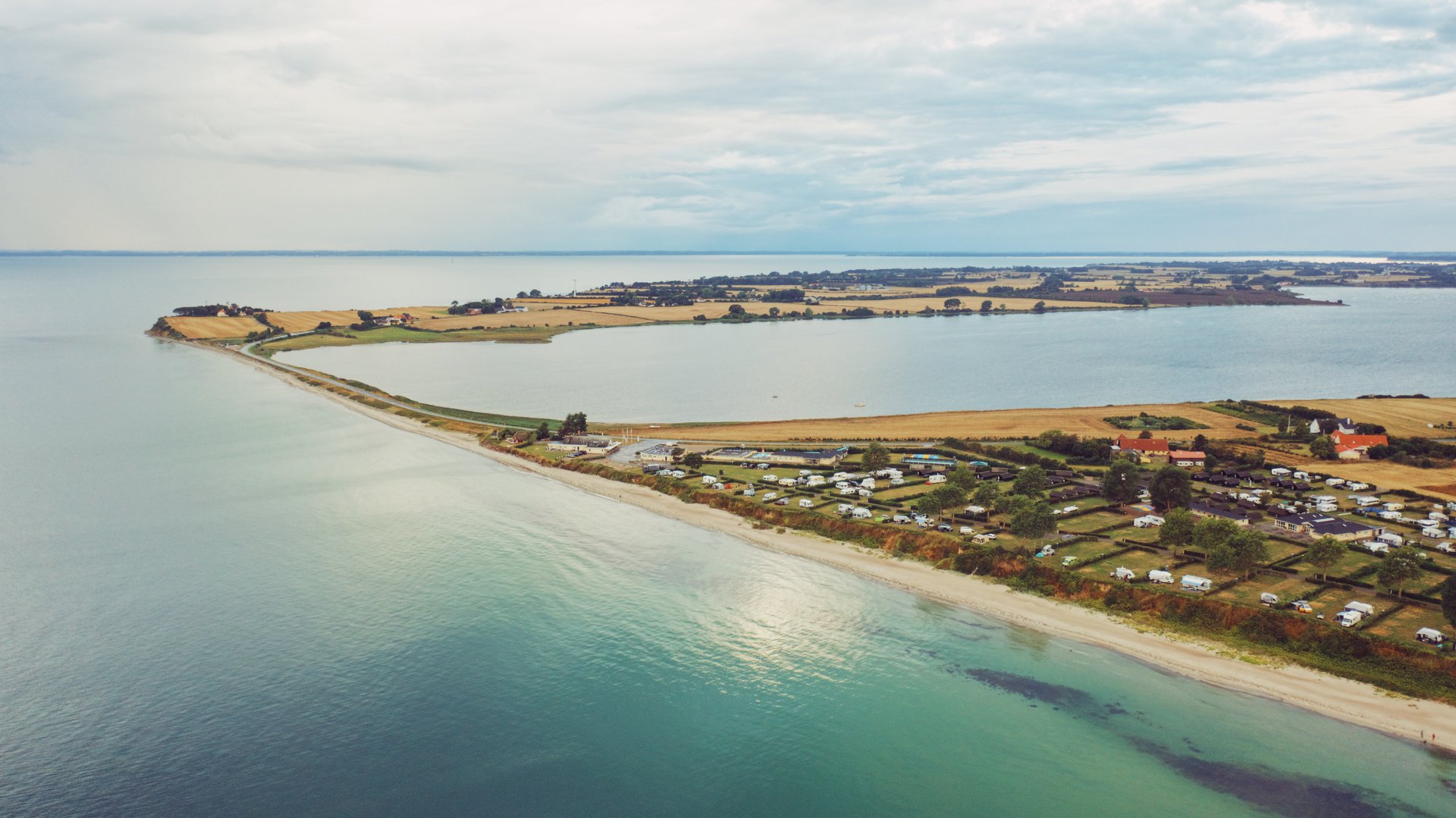 Luftfoto af Drejby Strand camping