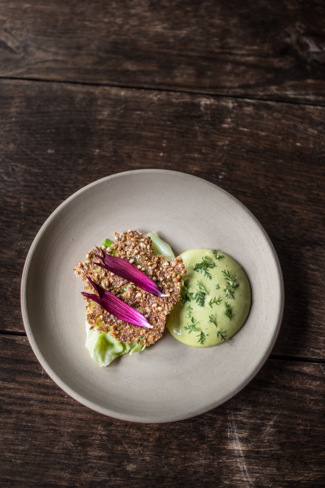 Lækker vegetarisk anretning fra Restaurant Moment